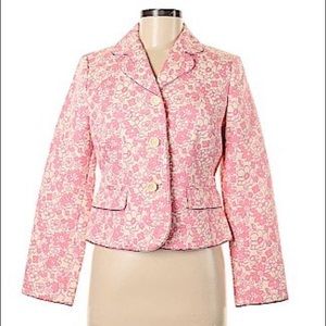 Ann Taylor LOFT Pink Floral Jacket